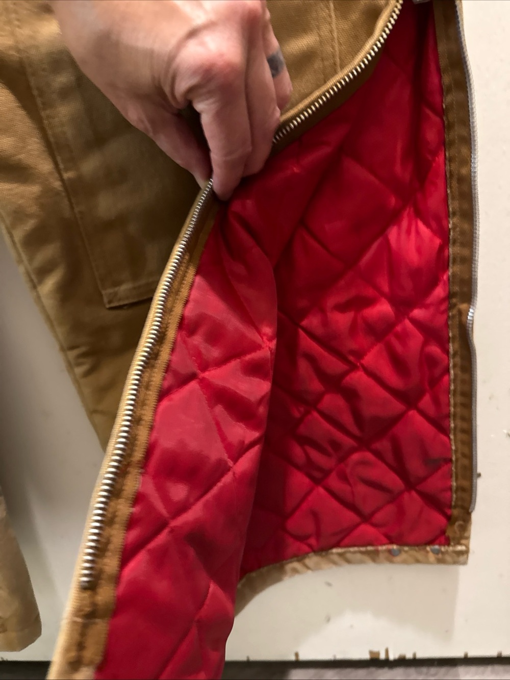 liberty Brown Workwear Bib Overalls with Front Patch Pocket quilted reinforced - Picture 7 of 14